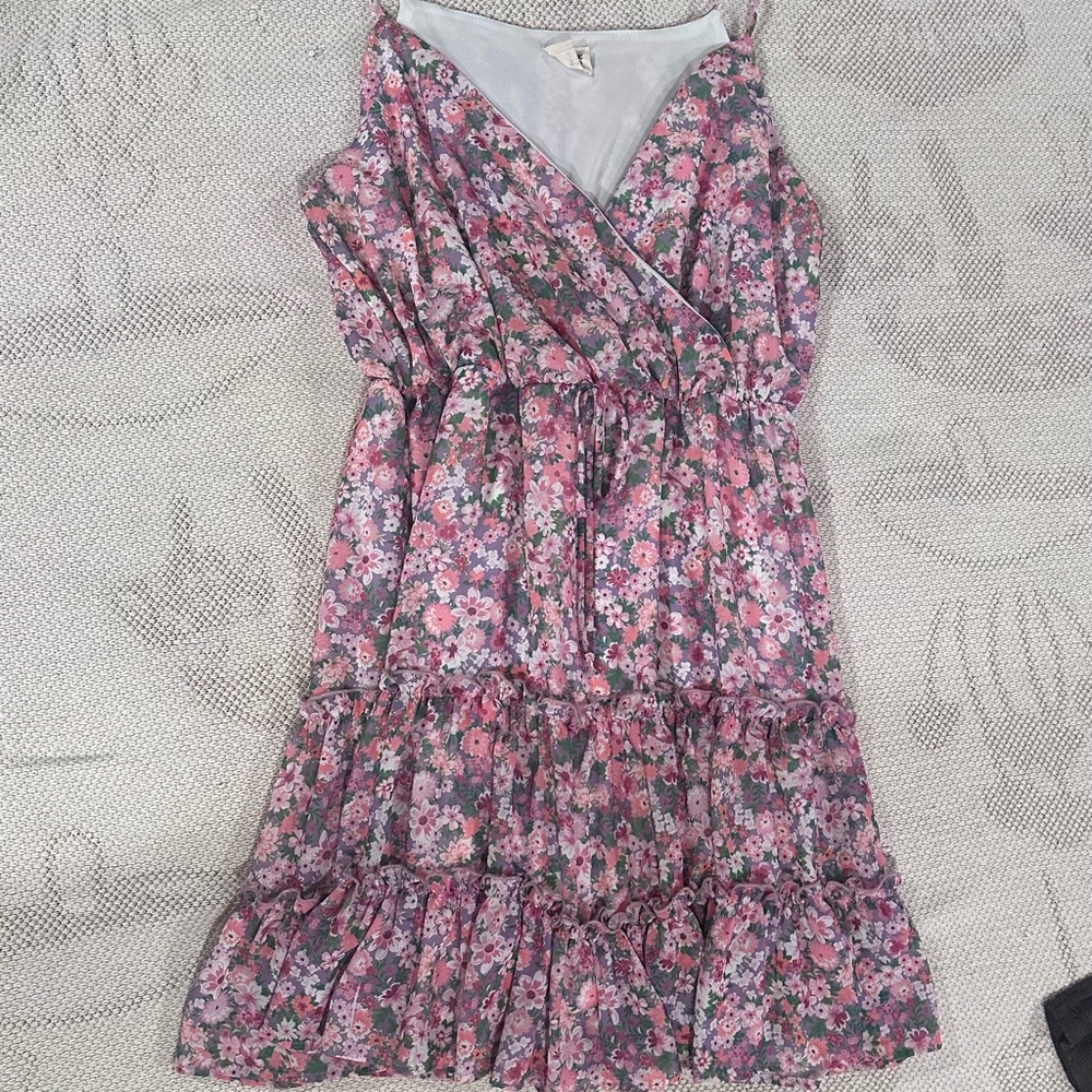 Impressions Pink Floral Mini Dress